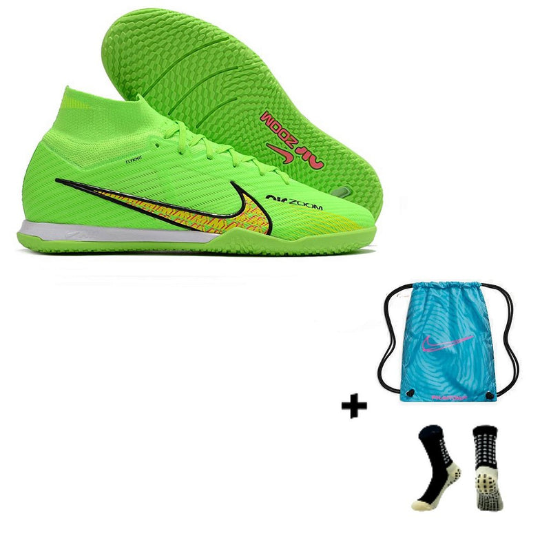 Nike Air Zoom Mercurial Superfly 9 Elite Futsal + Meia Antiderrapante + Bolsa