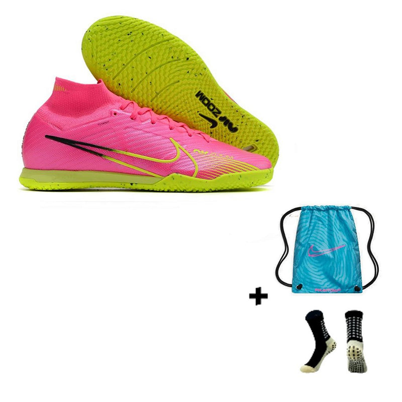 Nike Air Zoom Mercurial Superfly 9 Elite Futsal + Meia Antiderrapante + Bolsa