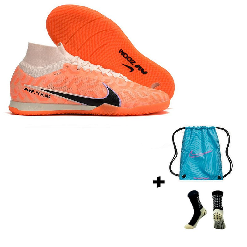 Nike Air Zoom Mercurial Superfly 9 Elite Futsal + Meia Antiderrapante + Bolsa