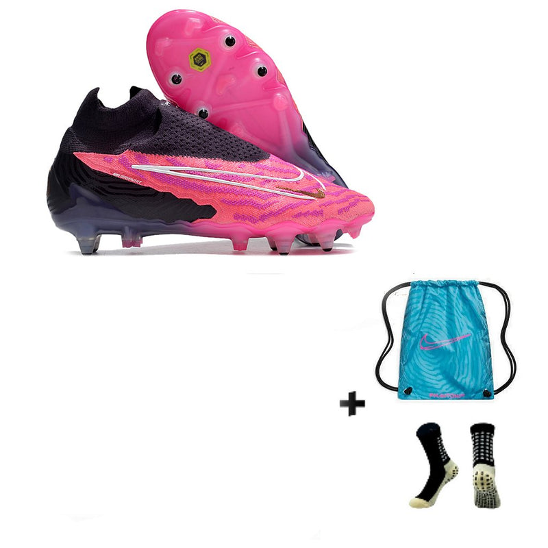 Nike Phantom GX Elite Link PRO SG Anti Clog + Meia Antiderrapante + Bolsa