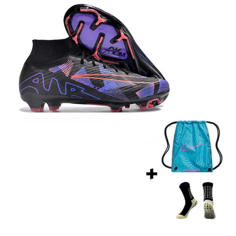 Nike Air Zoom Mercurial Superfly IX Elite FG + Meia Antiderrapante + Bolsa