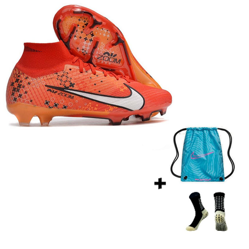 Nike Air Zoom Mercurial Superfly IX Elite FG + Meia Antiderrapante + Bolsa